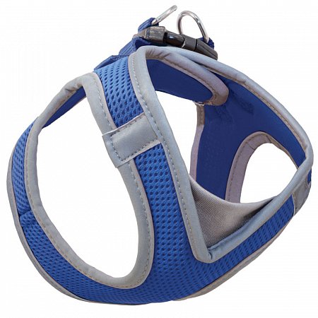 Мягкая шлейка-жилетка нейлоновая синяя S, обхват груди 360-410мм, Triol фото