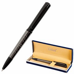 Ручка подарочная шариковая GALANT "PUNCTUM", корпус черный/оружейный металл, детали черные, узел 0,7 мм, синяя, 143521 фото