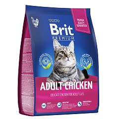 Brit Premium сухой корм для взрослых кошек с курицей 2 кг. фото