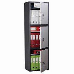 Шкаф металлический для документов AIKO "SL-150/3Т" ГРАФИТ, 1490х460х340 мм, 37 кг, S10799153502 фото