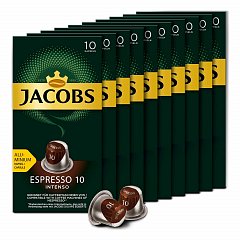 Кофе в алюминиевых капсулах JACOBS "Espresso 10 Intenso" для кофемашин Nespresso, 10 порций, 4057018 фото