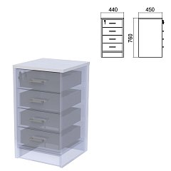 Крышка для тумбы приставной (АТ-05) "Арго", 440х450х22 мм, серый фото