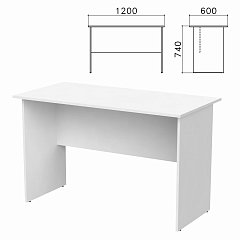 Стол письменный "Бюджет", 1200х600х740 мм, белый, 402660-290 фото