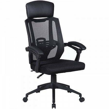 Кресло офисное BRABIX "Nexus ER-401", с подголовником, черное, 531835 фото
