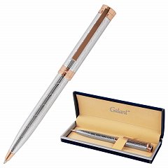 Ручка подарочная шариковая GALANT "ESQUISSE", корпус серебристый, детали розовое золото, узел 0,7 мм, синяя, 143511 фото
