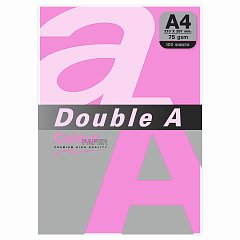 Бумага цветная DOUBLE A, А4, 75г/м2, 100 л, неон, розовая, ш/к 32078 фото