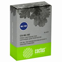 Картридж матричный CACTUS (CS-ML182) для Oki ML-182/192/280/320/390, черный фото