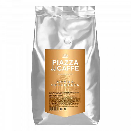 Кофе в зернах PIAZZA DEL CAFFE "Crema Vellutata", натуральный, 1000 г, вакуумная упаковка, 1367-06 фото