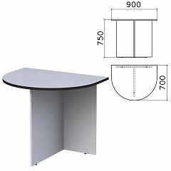 Стол приставной к столу для переговоров (640112) "Монолит", 900х700х750 мм, серый, ПМ19.11 фото