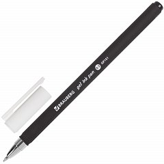 Ручка гелевая BRAUBERG "Matt Gel", ЧЕРНАЯ, корпус soft-touch, узел 0,5 мм, линия 0,35 мм, 142944 фото