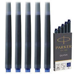 Картриджи чернильные PARKER "Cartridge Quink", КОМПЛЕКТ 5 штук, синие, 1950384 фото