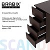 Стол письменный/компьютерный BRABIX "Scandi CD-016", 1100х500х750мм, 4 ящика, венге, 641893, ЦБ013707-3