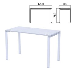 Столешница стола на металлокаркасе "Арго", 1200х600х760 мм, серая фото