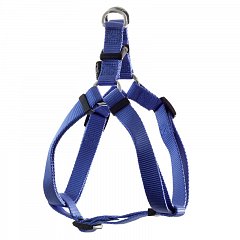 Шлейка нейлоновая для собак "Стандарт" L, синяя, 25*650-990мм, Triol фото