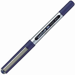 Ручка-роллер Uni-Ball Eye, СИНЯЯ, корпус серебро, узел 0,5 мм, линия 0,3 мм, UB-150 BLUE фото