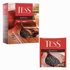 Чай TESS (Тесс) "Kenya", черный, 100 пакетиков в конвертах по 2 г, 1264-09 фото