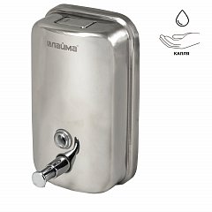 Дозатор для жидкого мыла LAIMA PROFESSIONAL BASIC, 1 л, нержавеющая сталь, зеркальный, 601796 фото