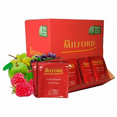 Чай MILFORD "Fruit Dream (Фруктовая мечта)", фруктовый, 200 пакетиков в конвертах по 1,75 г, 7025 РК фото