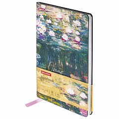 Блокнот А5 (143x210 мм), BRAUBERG VISTA "Claude Monet", под кожу, гибкий, срез фольга, 80 л., 112058 фото