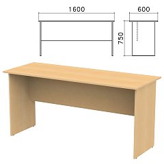 Стол письменный "Канц", 1600х600х750 мм, цвет бук невский, СК20.10 фото