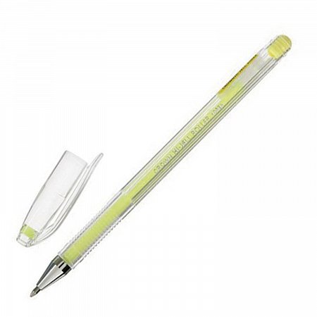 Ручка гелевая CROWN "Hi-Jell Pastel", ЖЕЛТАЯ ПАСТЕЛЬ, узел 0,8 мм, линия письма 0,5 мм, HJR-500P фото