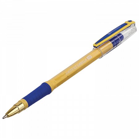 Ручка шариковая масляная с грипом BRAUBERG "i-Rite GT Vanilla", СИНЯЯ, корпус кремовый, узел 1 мм, 143304 фото