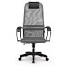 Кресло офисное МЕТТА "SU-B-8" пластик, ткань-сетка, сиденье мягкое, светло-серое