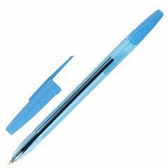 Ручка шариковая масляная STAFF "Basic BP-962", СИНЯЯ, корпус тонированный синий, узел 1 мм, линия письма 0,7 мм, 142962 фото