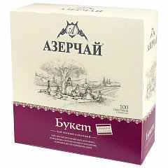 Чай АЗЕРЧАЙ "Premium collection" чёрный, 100 пакетиков с ярлычками по 1,8 г, 415234 фото
