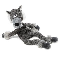 Игрушка для собак Волк с верёвкой 39см, серия PLUSH FRIENDZ, GiGwi фото