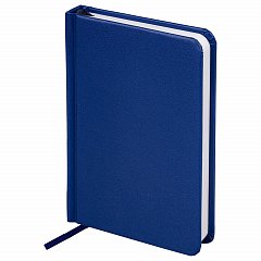 Ежедневник недатированный МАЛЫЙ ФОРМАТ А6 (100х150 мм) BRAUBERG "Select", балакрон, 160 л., темно-синий, 123481 фото