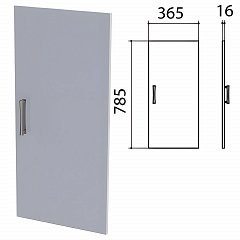 Дверь ЛДСП низкая "Монолит", 365х16х785 мм, цвет серый, ДМ41.11 фото