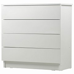 Комод BRABIX "Scandi CM-001", 750х330х730 мм, 4 ящика, ЛДСП, белый, 641900, ЦБ013659 -1 фото