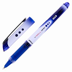 Ручка-роллер с грипом PILOT "V-Ball Grip", СИНЯЯ, корпус с печатью, узел 0,5 мм, линия письма 0,3 мм, BLN-VBG-5 фото