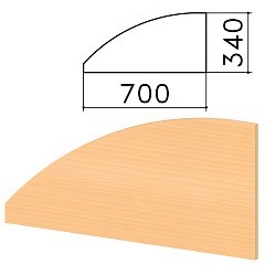 Экран-перегородка "Монолит", 700х16х340 мм, БЕЗ ФУРНИТУРЫ (код 640237), бук бавария, ЭМ23.1 фото