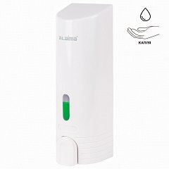 Дозатор для жидкого мыла LAIMA, НАЛИВНОЙ, 0,38 л, белый, ABS-пластик, 603923 фото