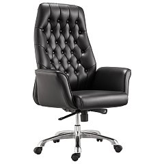 Кресло офисное BRABIX PREMIUM "Legacy EX-750", синхромеханизм, алюминий, экокожа, черное, 532492 фото