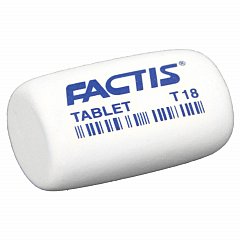 Ластик FACTIS Tablet T 18 (Испания), 45х28х13 мм, белый, скошенный край, CMFT18 фото