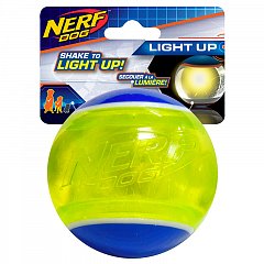 Nerf Мяч светящийся прозрачный . 8 см. (синий/зеленый) 54500 фото