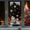 Украшение для окон и стекла ЗОЛОТАЯ СКАЗКА "Дед Мороз и снеговик", 30х38 см, ПВХ, 591185