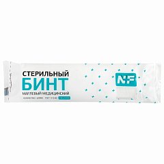 Бинт марлевый стерильный 14 см х 7 м, плотность 32(±2) г/м2, индивидуальная упаковка, NF фото