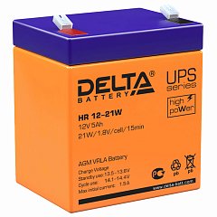 Аккумуляторная батарея для ИБП любых торговых марок, 12 В, 5 Ач, 90х70х101 мм, DELTA, HR 12-21 W фото