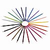 Карандаши цветные ЮНЛАНДИЯ "ДОМИКИ", 24 цвета, пластиковые, классические, грифель мягкий 3 мм, 181838