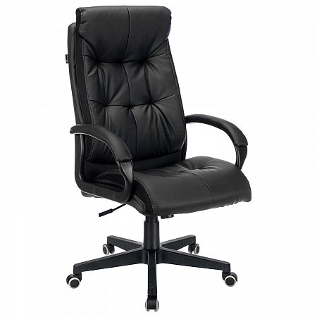 Кресло офисное CH-824, экокожа, черное, 1079045 фото