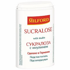 Заменитель сахара MILFORD Сукралоза с инулином, 370 таблеток, пластиковая баночка с дозатором, 941201 фото
