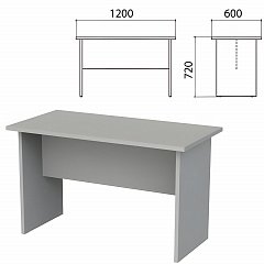 Стол приставной "Этюд", 1200х600х720 мм, серый, 400049-03 фото