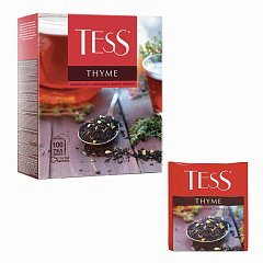 Чай TESS (Тесс) "Thyme", черный, чабрец и цедра лимона, 100 пакетиков в конвертах по 2 г, 1185-09 фото