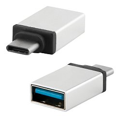 Переходник USB-TypeC RED LINE, F-M, для подключения портативных устройств, OTG, серый, УТ000012622 фото