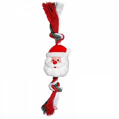Игрушка NEW YEAR для собак из винила "Дед Мороз с веревкой ", 60/220мм, Triol фото