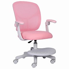 Кресло детское с подставкой для ног BRABIX "Toy MG-205", сетка/ткань TW, розовое, 533151 фото